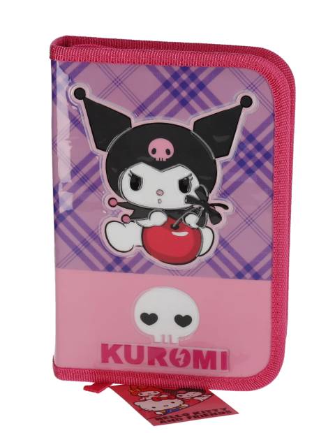 Penar 3D Kuromi Roz cu 1 Fermoar si 2 Extensii Neechipat pentru Fete